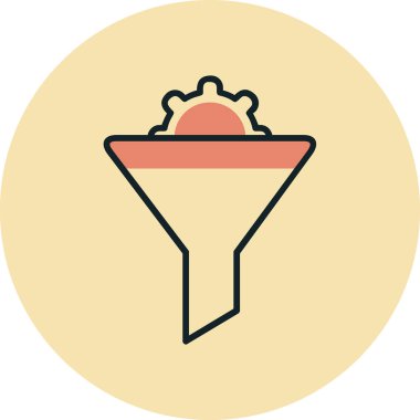 Vektör illüstrasyon Huni ağ simgesi 