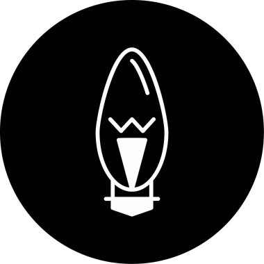 mum ışığı ikonu, vektör illüstrasyonu 