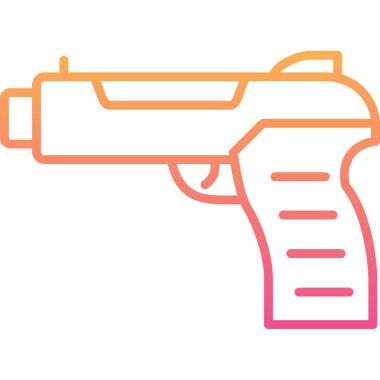 Silah. Web simgesi basit illüstrasyon 