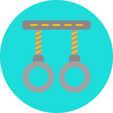 Modern Jimnastik Halkaları simgesinin vektör çizimi            