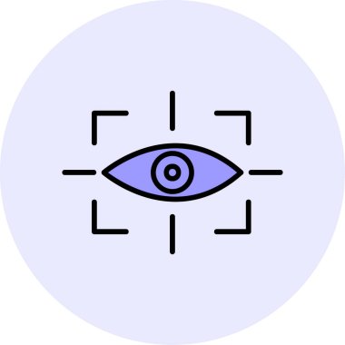 vizyon web simgesi, vektör illüstrasyonu 