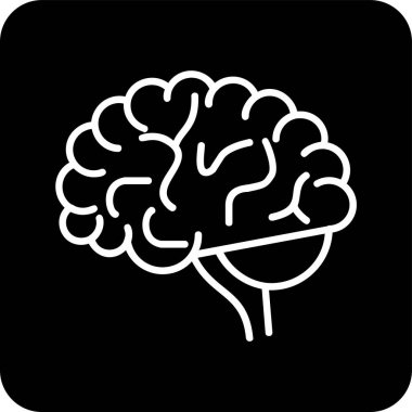 Beyin. Web simgesi basit illüstrasyon 