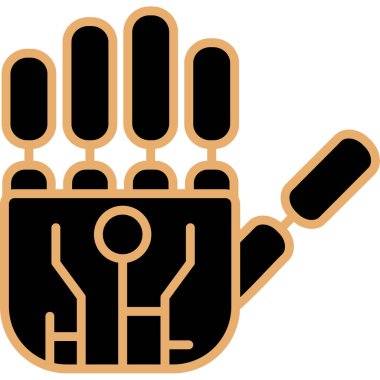 Modern Robotik El simgesinin vektör çizimi           