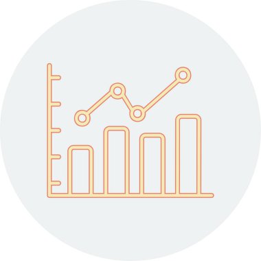 bar çizelgesi simgesi, vektör illüstrasyonu 