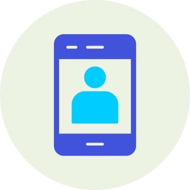 Mobil Kullanıcı simgesinin vektör çizimi