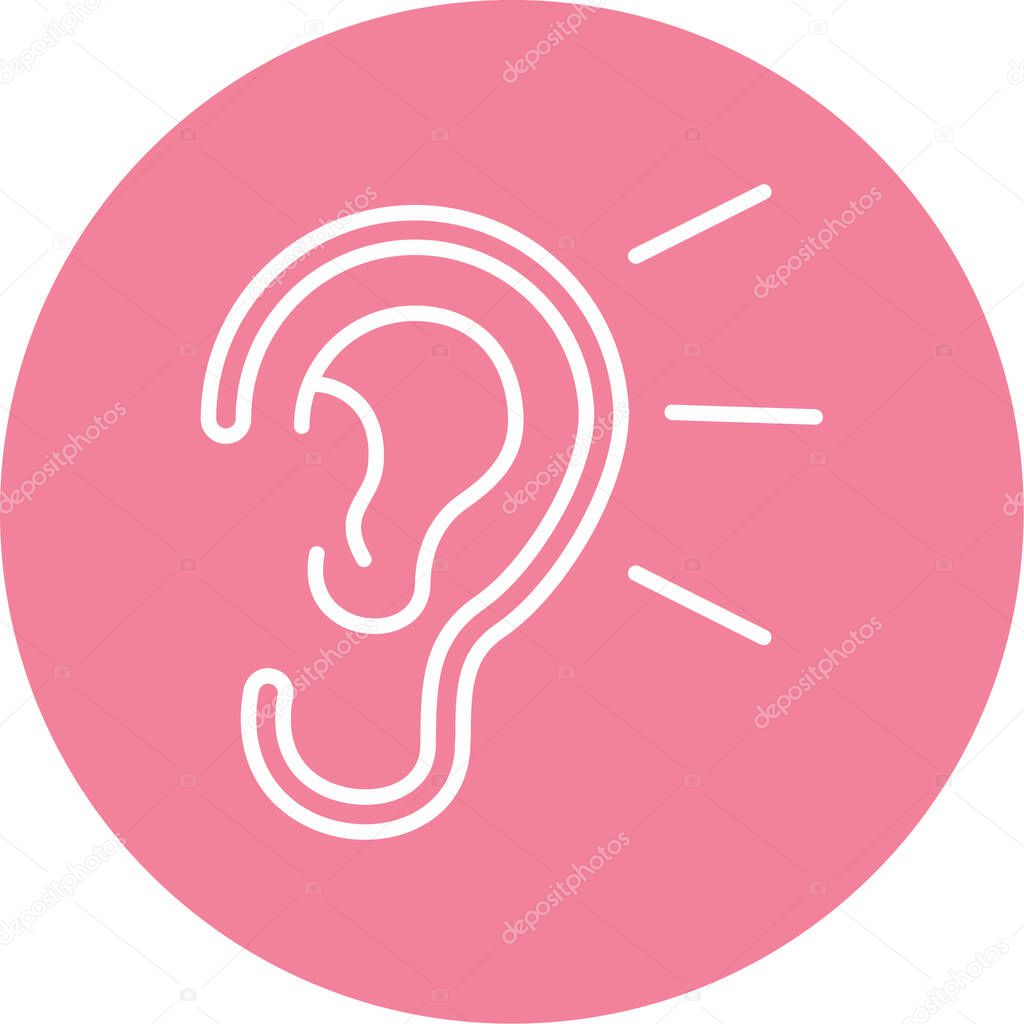 Vector illustration of Listening icon