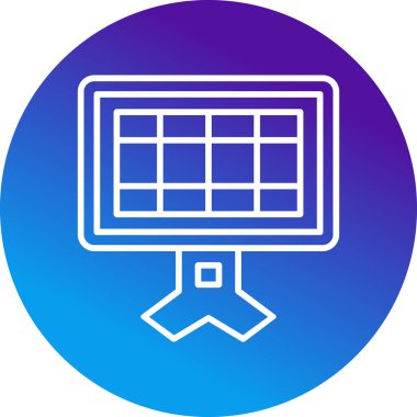 Monitör simgesinin vektör illüstrasyonu 