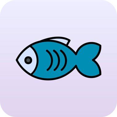 Balık. Web simgesi basit illüstrasyon 