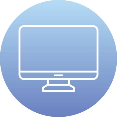 bilgisayar ekranı simgesi, vektör illüstrasyonu basit tasarım