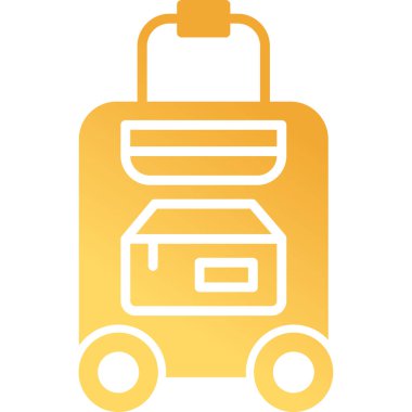 Bagaj web simgesi, vektör çizim 