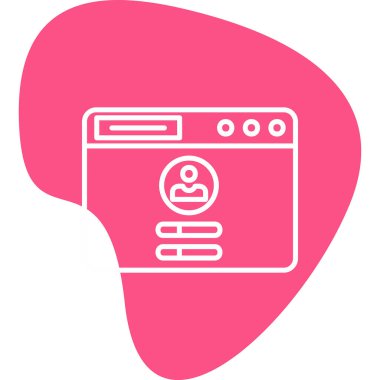 Günlük Kaydı Web simgesi, vektör illüstrasyonu