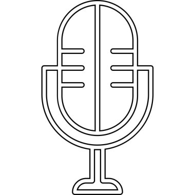 mikrofon simgesi vektör illüstrasyonu 