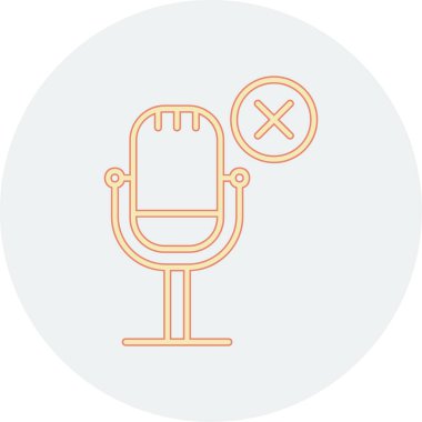 Mikrofon. Web simgesi basit illüstrasyon 