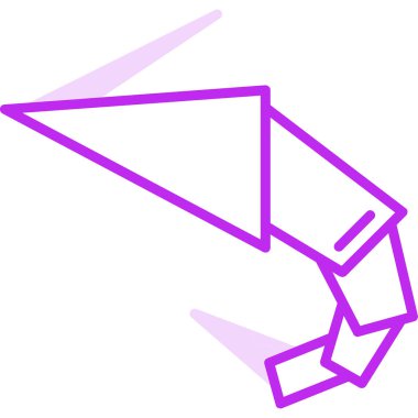 Kağıt karides. Web simgesi basit illüstrasyon