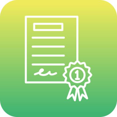 Sertifika. Web simgesi basit tasarım