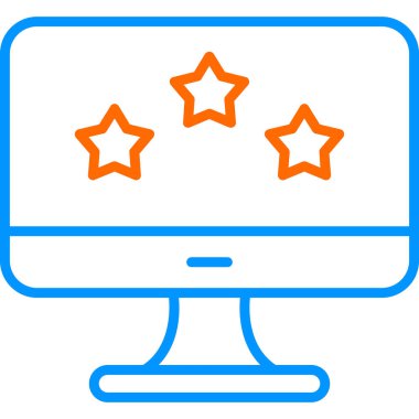 Dijital pazarlama, derecelendirme. Web simgesi basit illüstrasyon