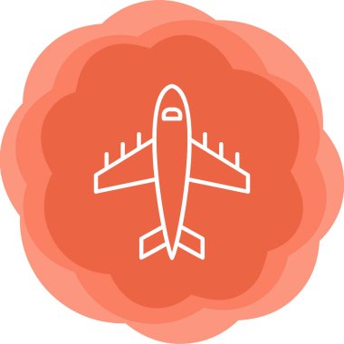 Uçak. Web simgesi basit illüstrasyon 