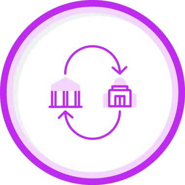 Dairesel ağ simgesi vektör illüstrasyonu