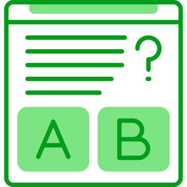 Quiz web simgesi vektör illüstrasyonu