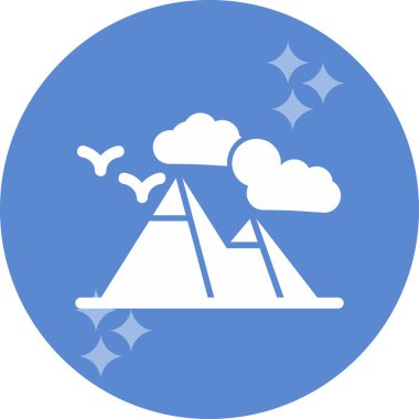 Piramitler. Web simgesi basit illüstrasyon