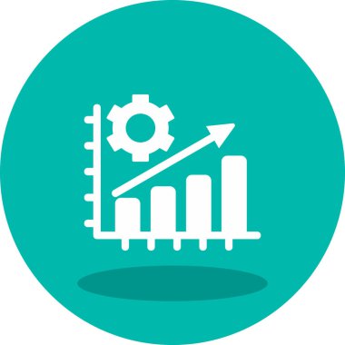  Üretim düzlüğü simgesi, vektör illüstrasyonu