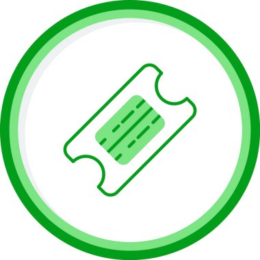 Bilet. Web simgesi basit illüstrasyon
