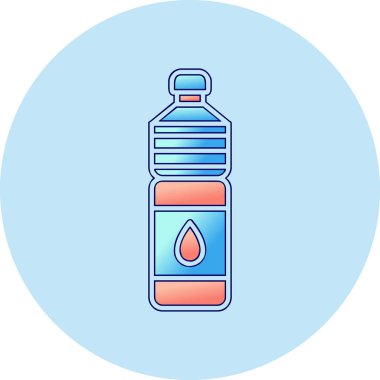 Su şişesi. Web simgesi basit illüstrasyon