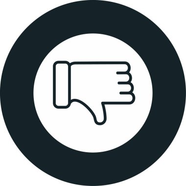 Hoşlanılmayan bir simgenin vektör illüstrasyonu 