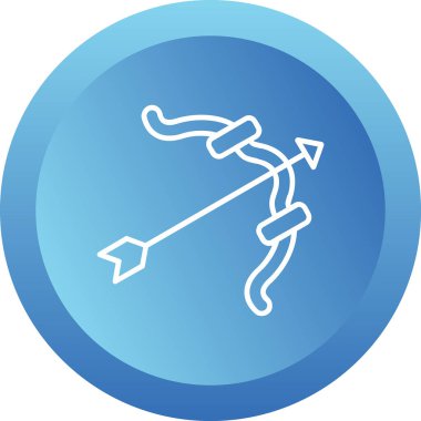 Yay ve Ok ağ simgesi, vektör illüstrasyonu