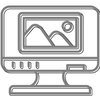 Resim web simgesi, vektör çizim 