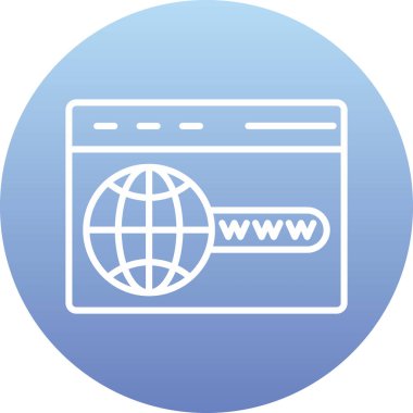 Web tarayıcı simgesi, vektör illüstrasyonu basit tasarım