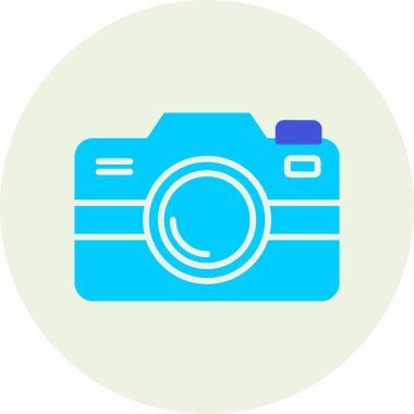 Fotoğraf makinesi simgesi, vektör illüstrasyonu. düz tasarım biçimi              