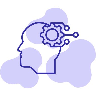 Düşünüyorum. Web simgesi basit illüstrasyon           