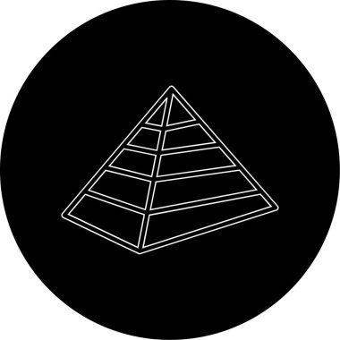 Piramit ağ simgesi vektör illüstrasyonu