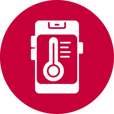 Sıcaklık web simgesi resimleme tasarımı