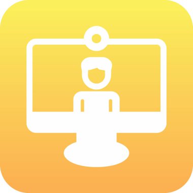 Video Arama simgesi, düz tasarım