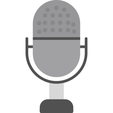 mikrofon simgesi vektör illüstrasyonu 