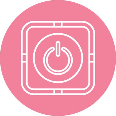 Güç simgesi. Web simgesi vektör illüstrasyonu