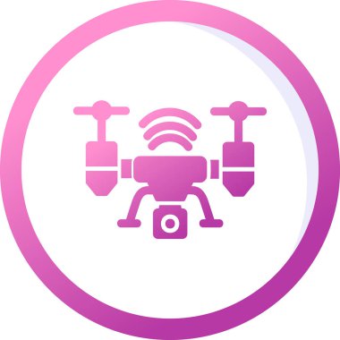 Drone simgesi vektör illüstrasyon tasarımı