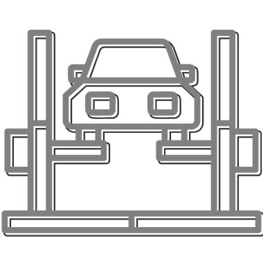 Araba Kaldırma Ağı simgesi, vektör illüstrasyonu