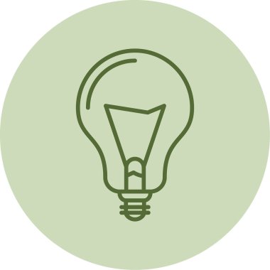Ampul. Web simgesi basit illüstrasyon