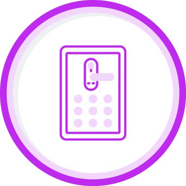 Akıllı kilit. Web simgesi basit illüstrasyon