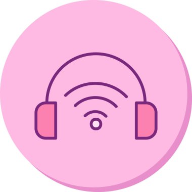 Çevrimiçi Podcast ikon vektör çizimi
