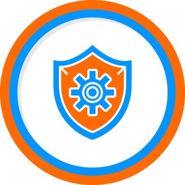 vites işaretli kalkan, vektör çizimi basit tasarım