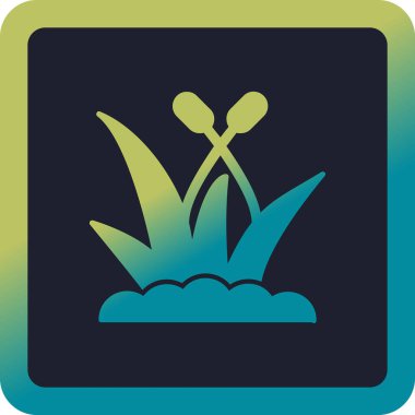 Çimen ağ ikonu vektör illüstrasyonu