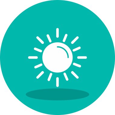 Güneş. Web simgesi basit illüstrasyon 