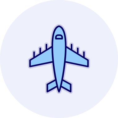 Uçak. Web simgesi basit illüstrasyon 