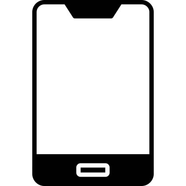 Cep telefonu simgesi, vektör illüstrasyonu 