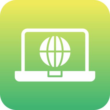 dizüstü bilgisayar simgesi, vektör illüstrasyonu basit tasarım