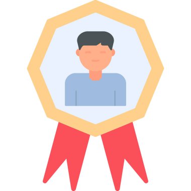 Ayın Çalışanı simgesinin vektör illüstrasyonu